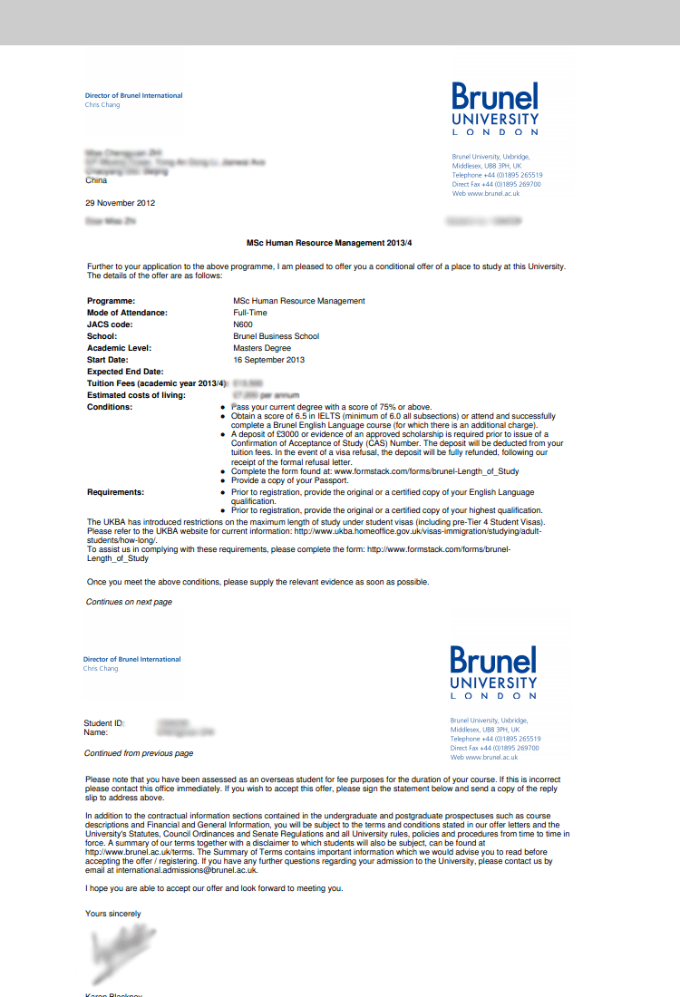 布魯內(nèi)爾Brunel-ConditionalOffer-Human-Resource-Management