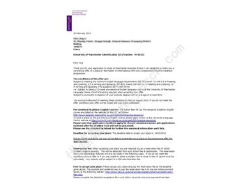 恭喜金同學被曼徹斯特大學國際人力資源管理與比較工業(yè)關(guān)系專業(yè)錄取-優(yōu)越教育