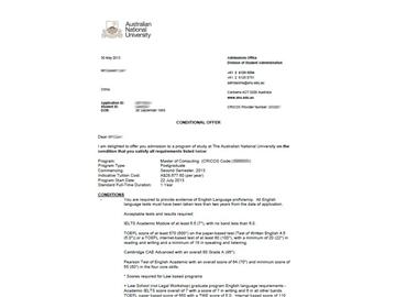 恭喜孫同學成功被澳大利亞國立大學計算碩士專業(yè)錄取-優(yōu)越教育