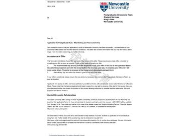 恭喜趙同學(xué)成功申請(qǐng)到紐卡斯?fàn)柎髮W(xué)研究生銀行與金融專業(yè)--優(yōu)越教育