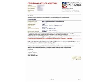 恭喜李同學(xué)成功申請到阿德萊德大學(xué)景觀設(shè)計(jì)專業(yè)--優(yōu)越教育