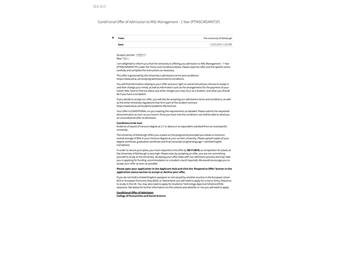 2019offer：恭喜徐同學(xué)獲得愛(ài)丁堡大學(xué)管理學(xué)專(zhuān)業(yè)碩士通知書(shū)