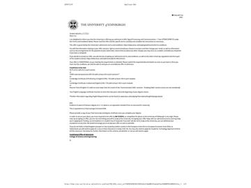 2019offer：恭喜張同學(xué)獲得愛(ài)丁堡大學(xué)信號(hào)處理與通訊專(zhuān)業(yè)碩士通知書(shū)