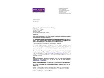 2019offer：恭喜吳同學(xué)獲得曼徹斯特大學(xué)國際時尚營銷專業(yè)碩士通知書