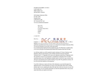 2019offer：恭喜吳同學(xué)獲得倫敦政治經(jīng)濟(jì)學(xué)院(世界排名：38)統(tǒng)計(jì)學(xué)專業(yè)碩士通知書