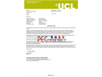 2019offer：恭喜王同學(xué)獲得倫敦大學(xué)學(xué)院(世界排名：10)考古學(xué)專(zhuān)業(yè)碩士通知書(shū)